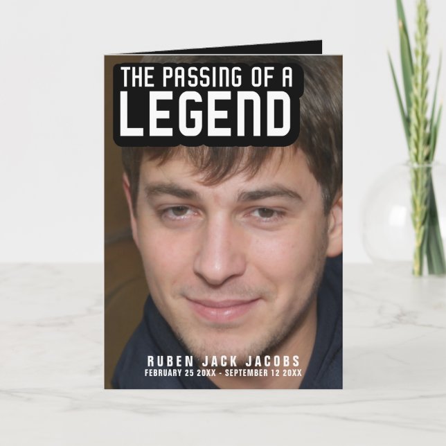 Passning av en förklaringsskylt Funeral Service-pr Program (Framsida)