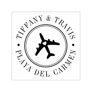 Passnummer för flygplanet Heart Destination Passpo Självfärgande Stämpel