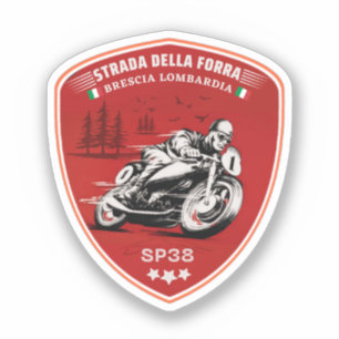 passo della forra på motorcykel italienska apls klistermärken