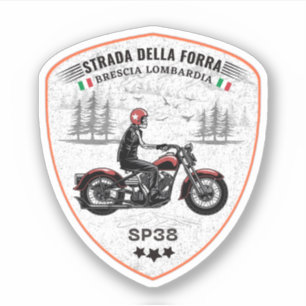   passo della forra på motorcykel italienska apls klistermärken