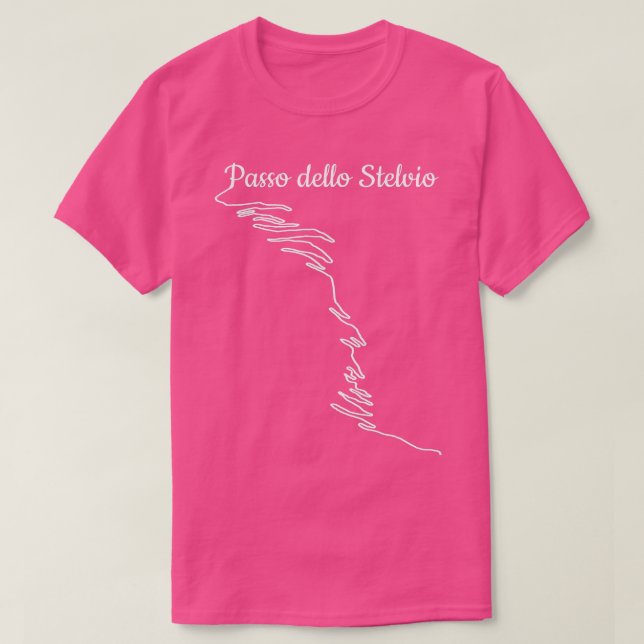 Passo dello Stelvio Bike Motorcycle och Cycling T Shirt (Design framsida)