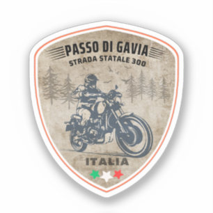 Passo di Gavia - Gavia Pass italienska berg Alp Klistermärken