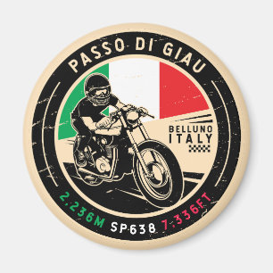 Passo di Giau Italien Giau Pass Motorcykel Magnet