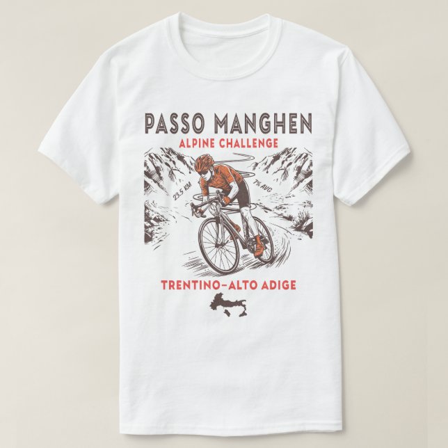 Passo Manghen Cykling | Alpin utmaning  T Shirt (Design framsida)