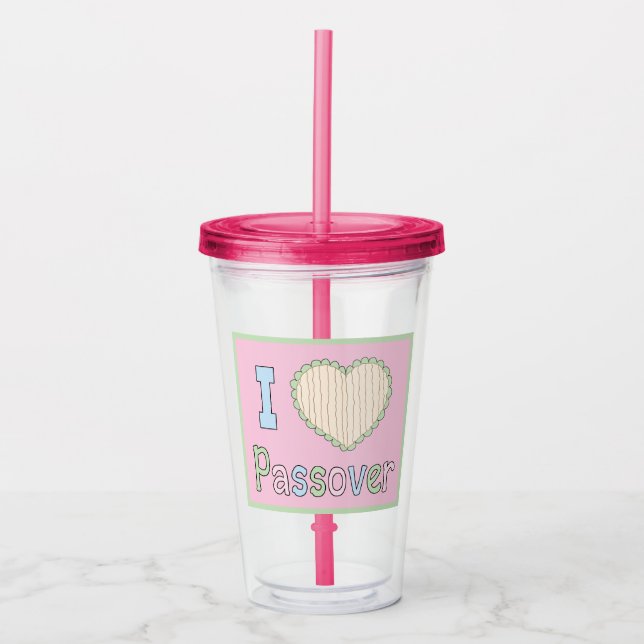 Passover Acrylic Tumbler 16 oz I Kärlek Passover Take Away Mugg (Framsida)