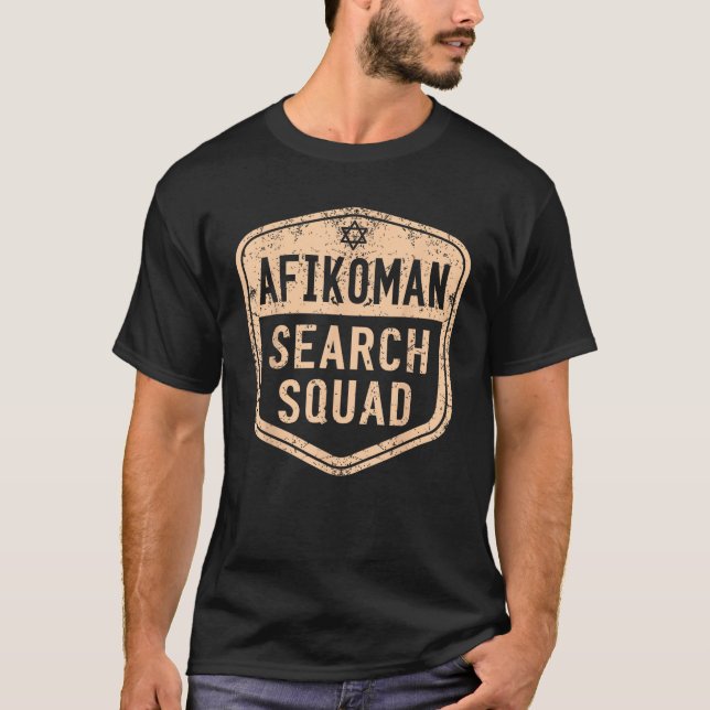 Passover Afikoman Search Squad Funny Seder Jewish  T Shirt (Framsida)