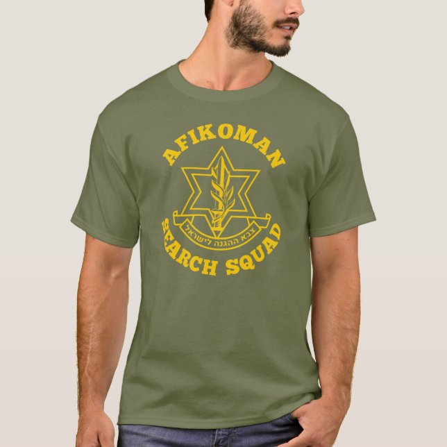 Passover Afikoman Search Squad Idf israelisk T Shirt (Framsida)
