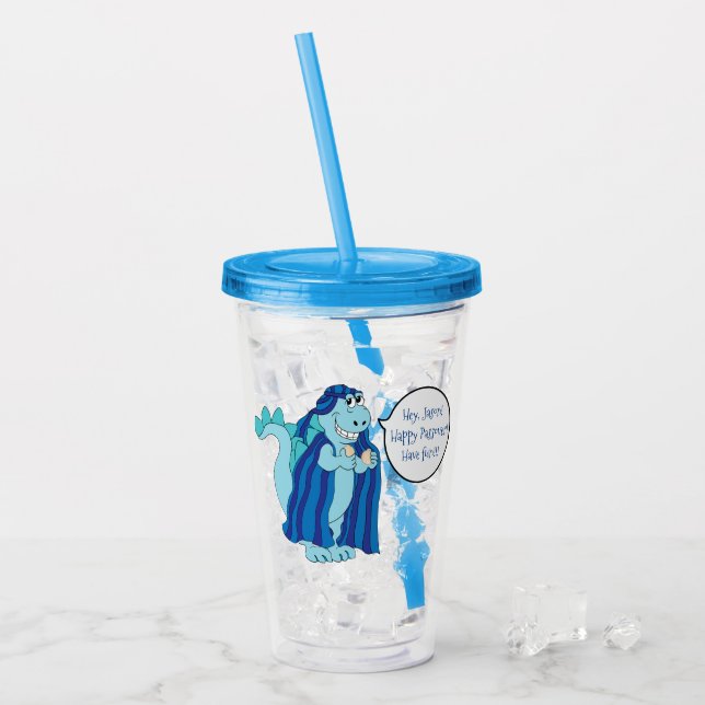 Passover Akryltumbler 16 oz Definiera Sedersaurus Take Away Mugg (Framsida Ice)