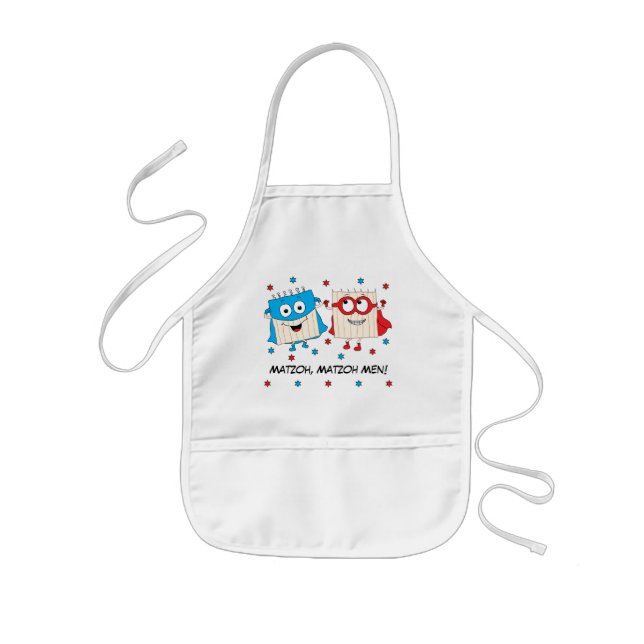 Passover Apron Kids "Matzoh, Matzoh Manar!" Barnförkläde (Framsidan)