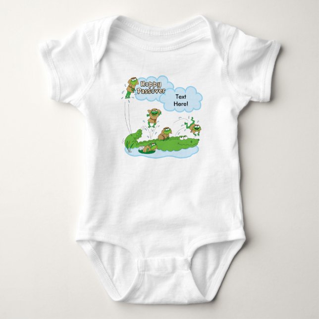 Passover Baby Bodydress "Hoppy Passover" Tee Shirt (Framsida)
