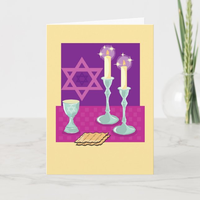 Passover Candlesticks Kort (Framsida)