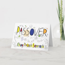Passover Chag Sameach Seder-hälsningskort Kort