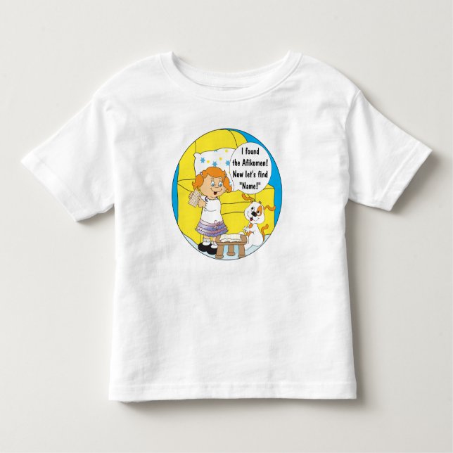 Passover Child's 2T-6T T-Shirt (flicka/hund). (Framsida)