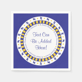 Passover Cocktail Napkins Blue/Gult Star Mönster Pappersservett