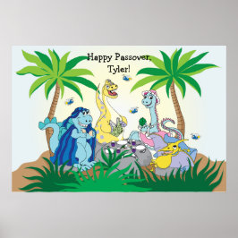 Passover Dinosaur Seder Poster 20 x 24 Matt Avslut