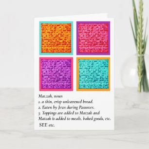 Passover Funny Define Matzah Kort