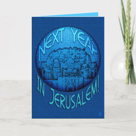 Passover Jerusalem Blue Kort