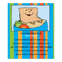 Passover Latzah Matzah Poster 20 x 24 Matte Avslut