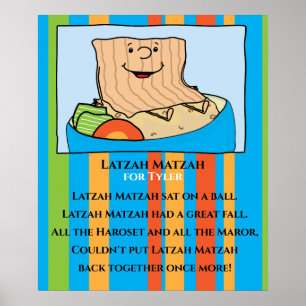 Passover Latzah Matzah Poster 20 x 24 Matte Avslut