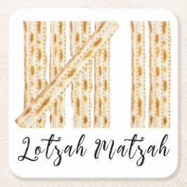 Passover Lotzah Matzah 7 dagar Underlägg Papper Kvadrat