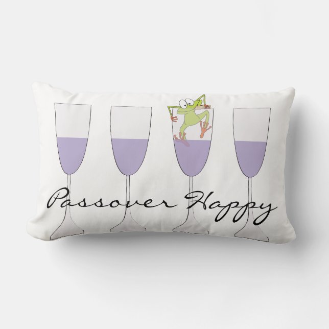 Passover Lumbar Pillow "Fyra Kopp av Vin" Lumbarkudde (Framsida)