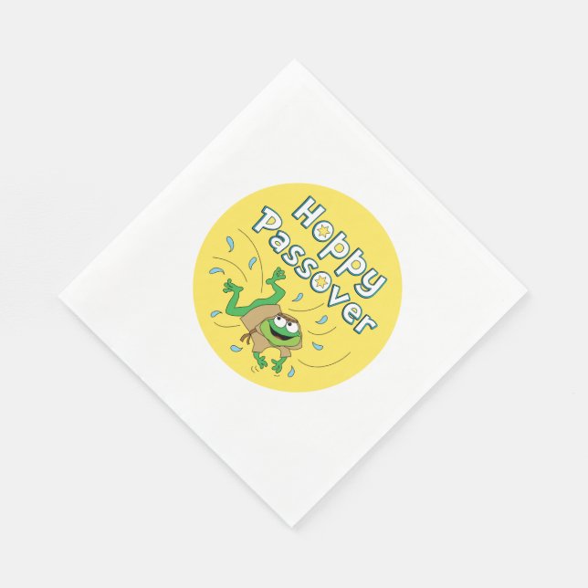Passover Luncheon Napkins "Hoppy Passover" Pappersservett (Hörn)