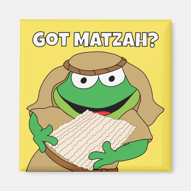 Passover Magnet 2-tums kvadrat "Har Matzah?" (Framsidan)