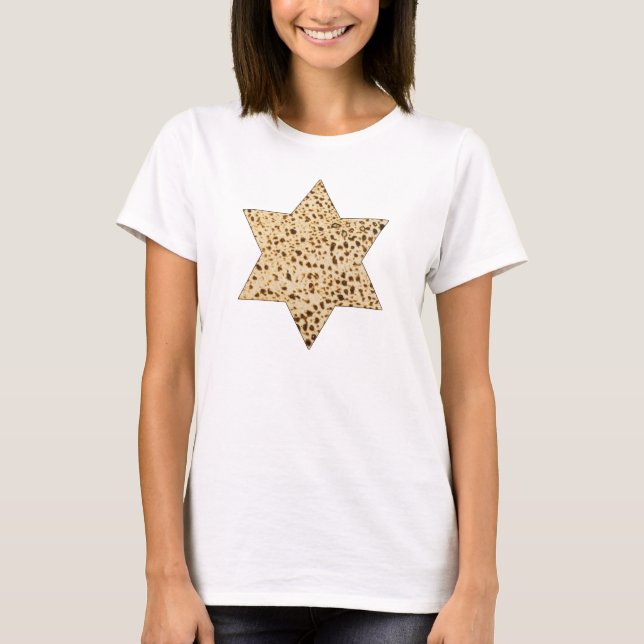 Passover Matzah Bread Star of David Tee Shirt (Framsida)