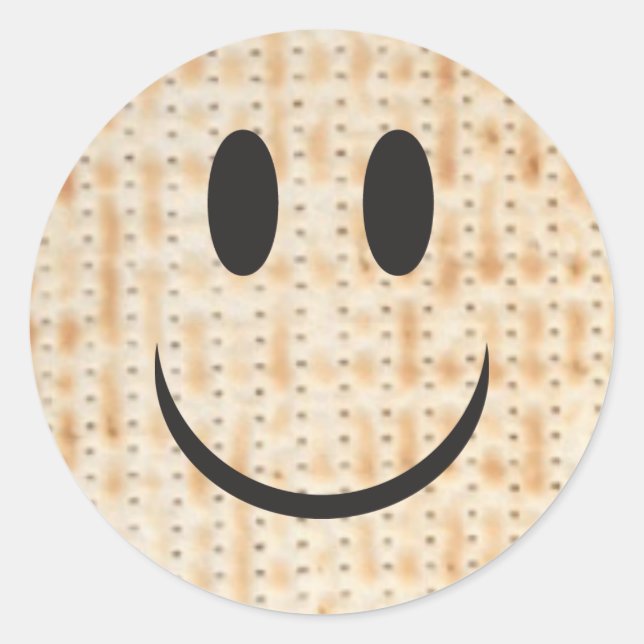 Passover Matzah Round Sticker Runt Klistermärke (Framsida)