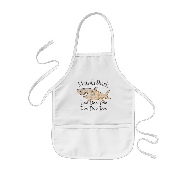 Passover "Matzah Shark Doo Doo Doo Doo" Kids Apron Barnförkläde (Framsidan)