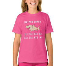 Passover Matzah Shark Girls grundläggande T-Shirt