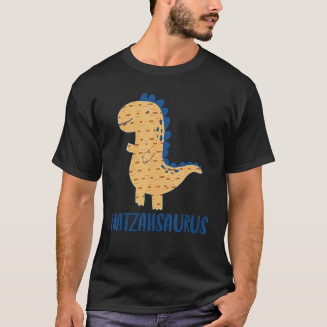 Passover Matzahsaurus Dinosaur Matzo Seder Jewish T Shirt (Framsida)
