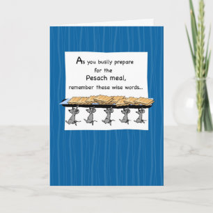 Passover Matzoh Mice, Humous Kort