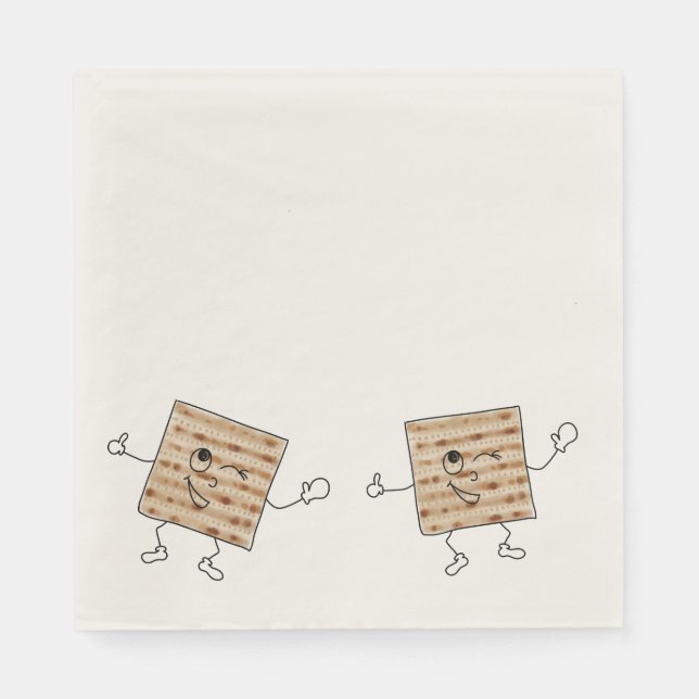 Passover Napkings | Cute och Classy Matzah Napkins Pappersservett (Framsidan)