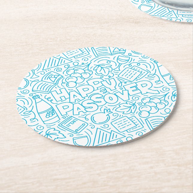 Passover Paper Coaster Underlägg Papper Rund (Vinklad)
