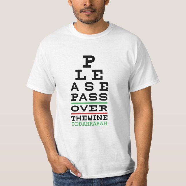 Passover "Passover Vin" Manar värde T-Shirt (Framsida)