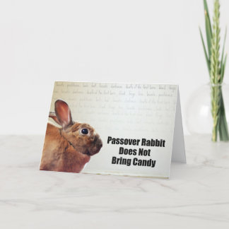 Passover Rabbit tar inte med sig godis Kort