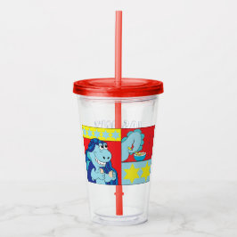 Passover Red Acrylic Tumbler 16 oz Sedersaurus Take Away Mugg