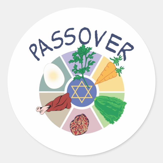 Passover Runt Klistermärke (Framsida)