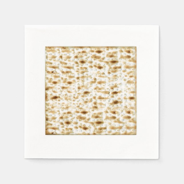 Passover Seder Bord Setting-Matzoh Napkin Pappersservett (Framsidan)