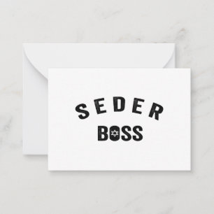 Passover Seder Chef My Regler My Jewish Funny Gift Anteckningskort