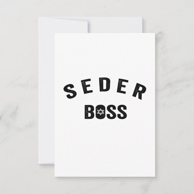 Passover Seder Chef My Regler My Jewish Funny Gift Tack Kort (Framsida)