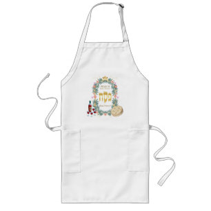 Passover Seder Kosher Matzah Pesach Zazzle Långt Förkläde