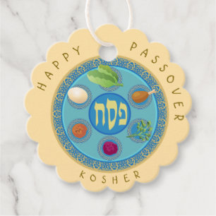 Passover Seder Plate Kosher Pesach Gåvor Etiketter