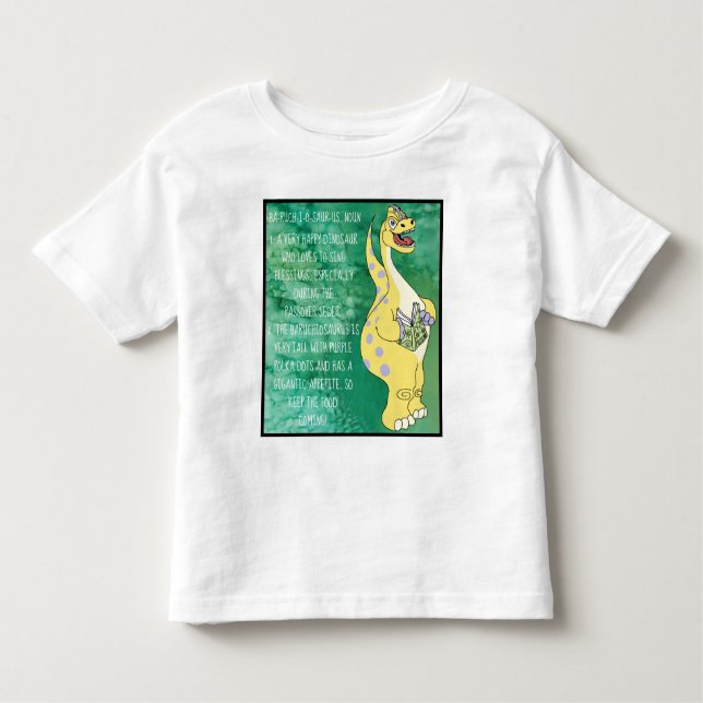 Passover Småbarn Define Baruchiosaurus T Shirt (Framsida)