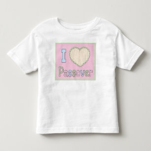 Passover Småbarn Shirt 2T-6T I Kärlek Pessover Tee Shirt