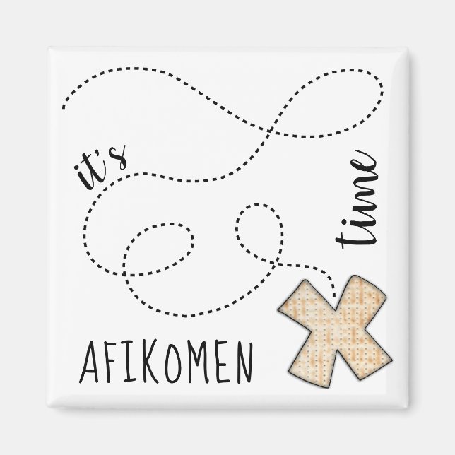 Passover Square Magnet Afikomen Time (Framsidan)