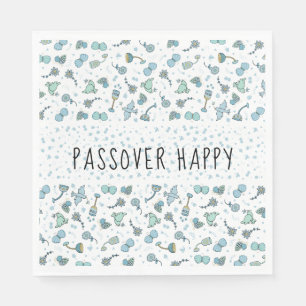 Passover Standard Napkins Whimsical Seder Mönster Pappersservett