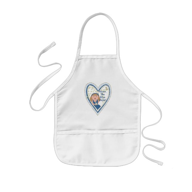 Passover "The Wise Child" Barn Apron Barnförkläde (Framsidan)