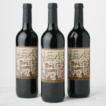 Passover Vin Flaska-etikett Jerusalem